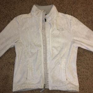 The North Face white fur jacket
